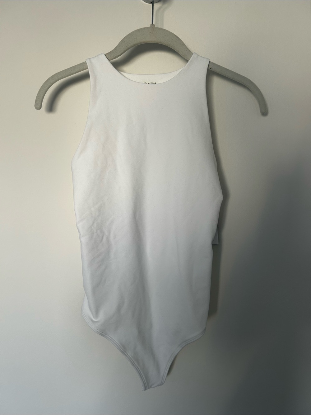 Abercrombie & Fitch White Open Back Tank Bodysuit with Open Back NWT